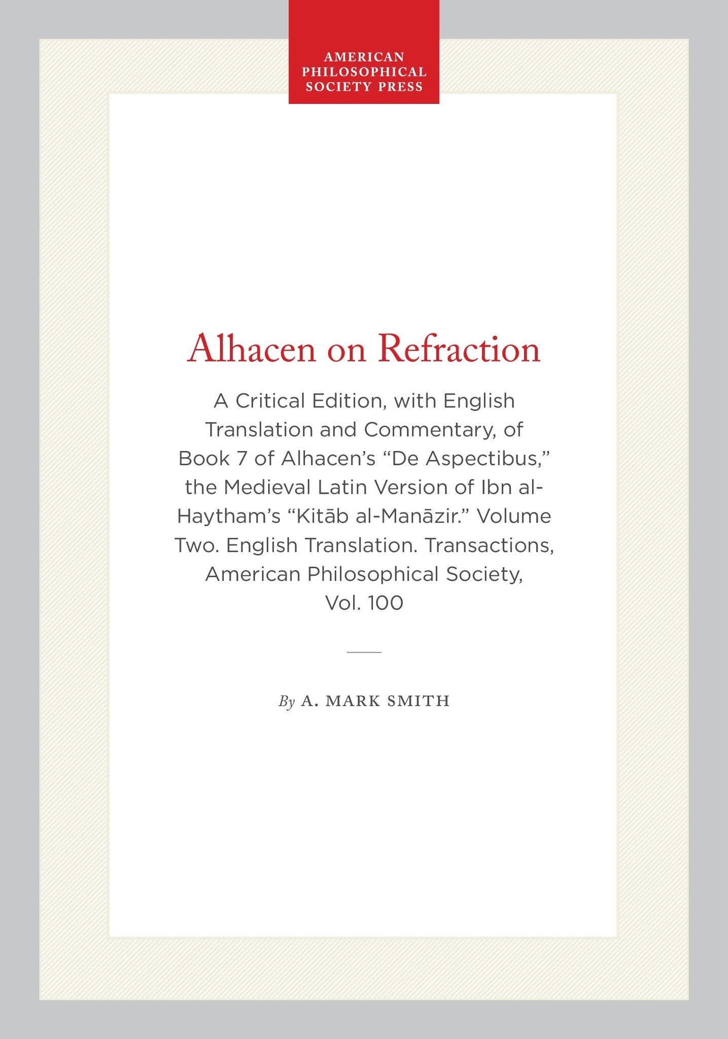 Alhacen on Refraction